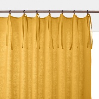 Штора Из льна и вискозы с завязками Odorie 180 x 135 см желтый LA REDOUTE INTERIEURS  фото, kupilegko.ru